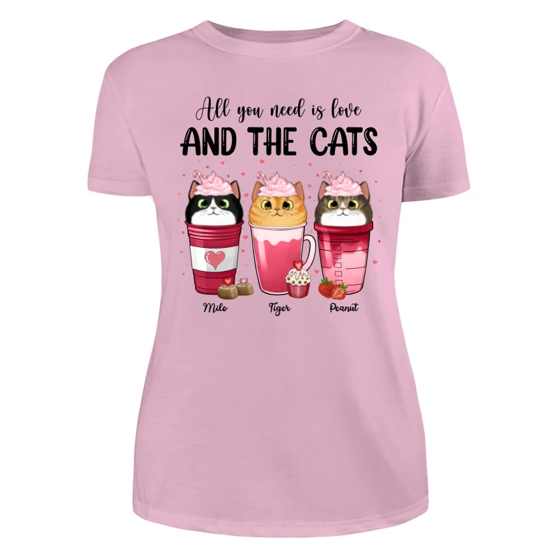 Cats Coffee Cat Mom Personalized Shirt - Image 11