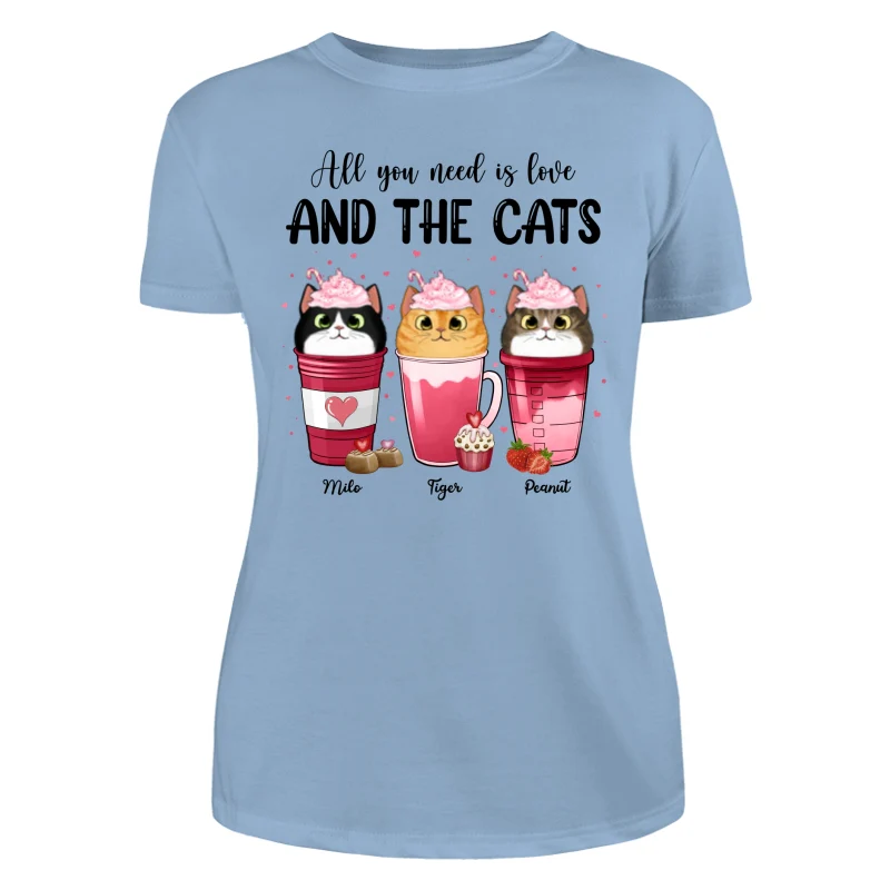Cats Coffee Cat Mom Personalized Shirt - Image 12