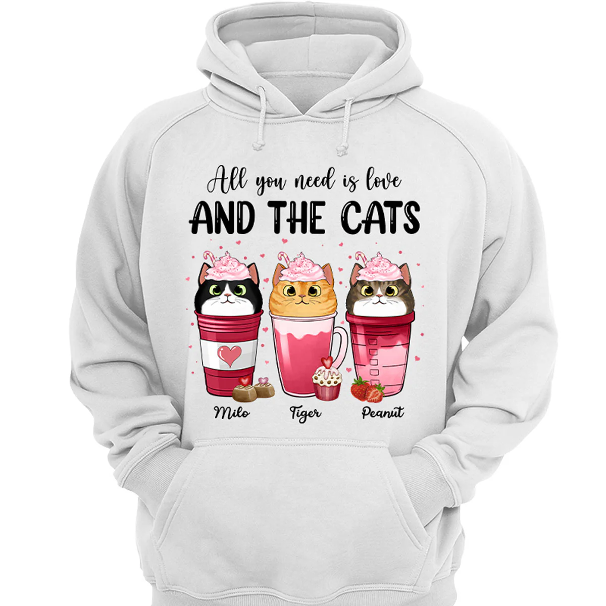 Cats Coffee Cat Mom Personalized Shirt - Image 3