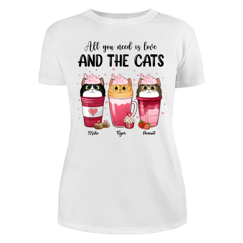 Cats Coffee Cat Mom Personalized Shirt - Image 9