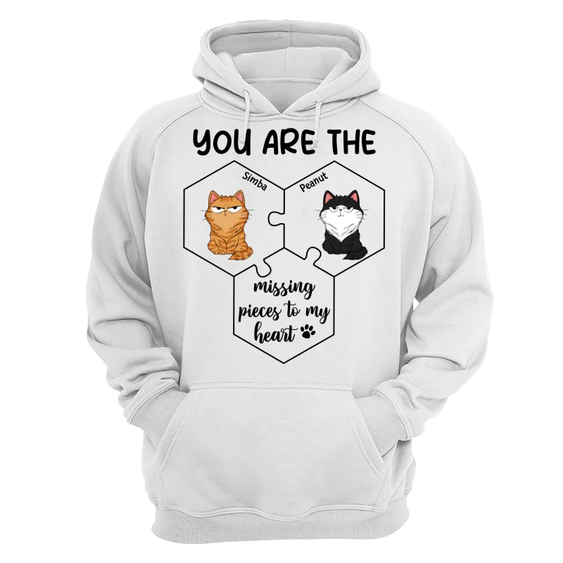 Cats Funny Expression Missing Pieces To My Heart Personalized Shirt - Image 13