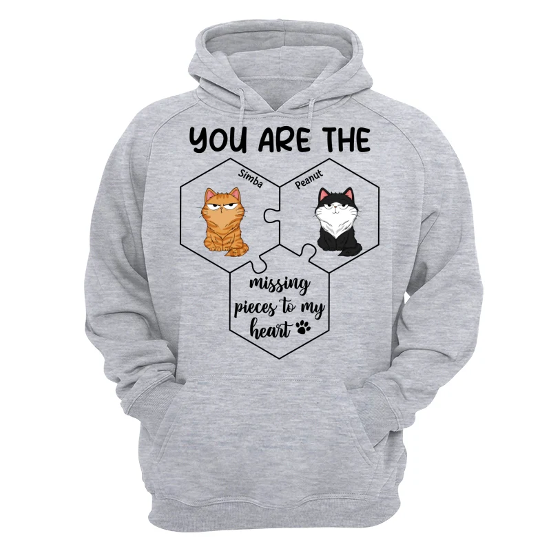Cats Funny Expression Missing Pieces To My Heart Personalized Shirt - Image 14