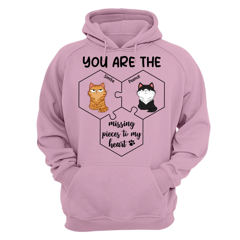 Cats Funny Expression Missing Pieces To My Heart Personalized Shirt - Image 15