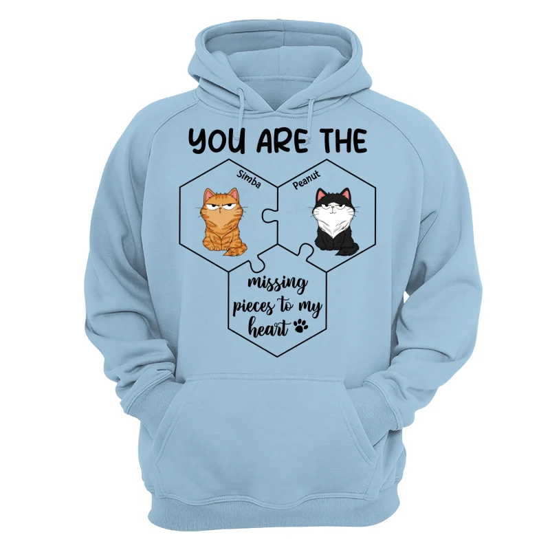 Cats Funny Expression Missing Pieces To My Heart Personalized Shirt - Image 16