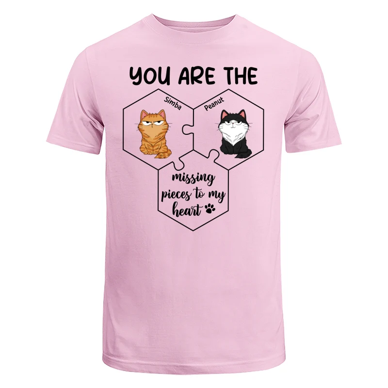 Cats Funny Expression Missing Pieces To My Heart Personalized Shirt - Image 7
