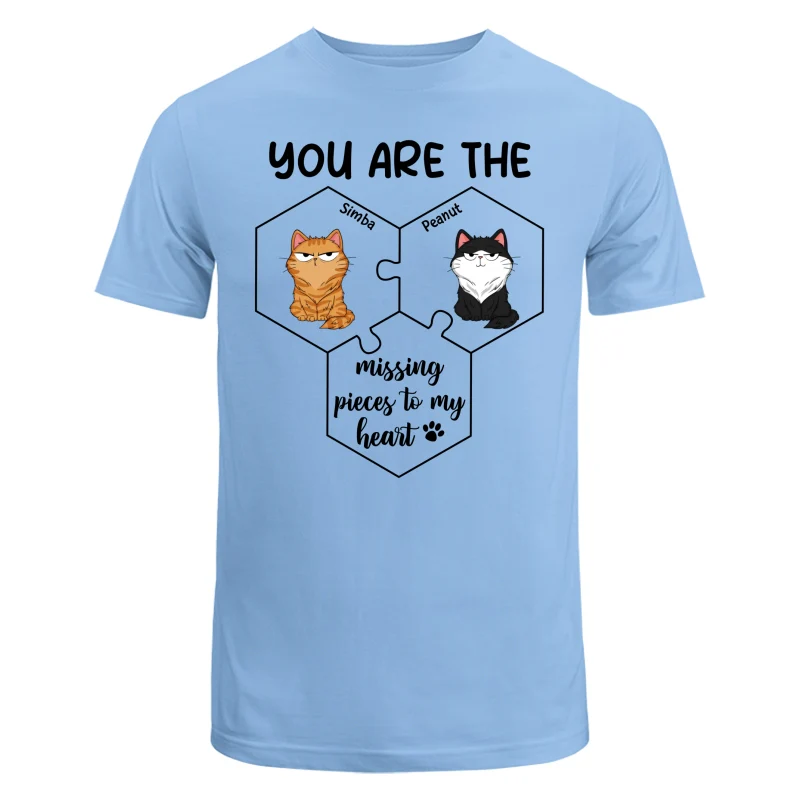 Cats Funny Expression Missing Pieces To My Heart Personalized Shirt - Image 8