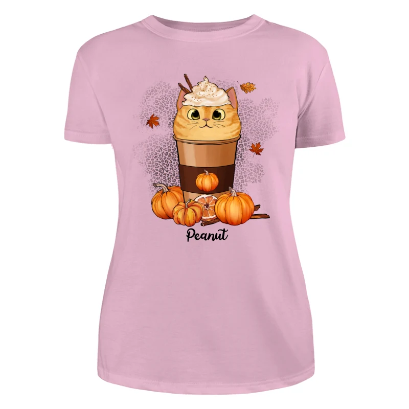 Cats In Pumpkin Spice Latte Fall Season Personalized Shirt - Image 11