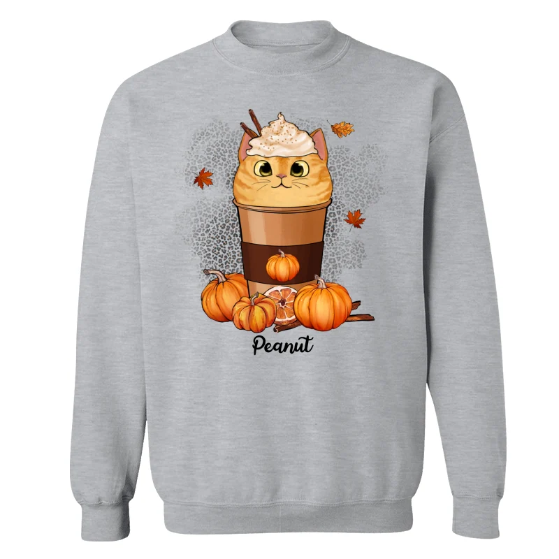 Cats In Pumpkin Spice Latte Fall Season Personalized Shirt - Image 17