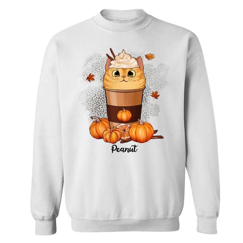 Cats In Pumpkin Spice Latte Fall Season Personalized Shirt - Image 18