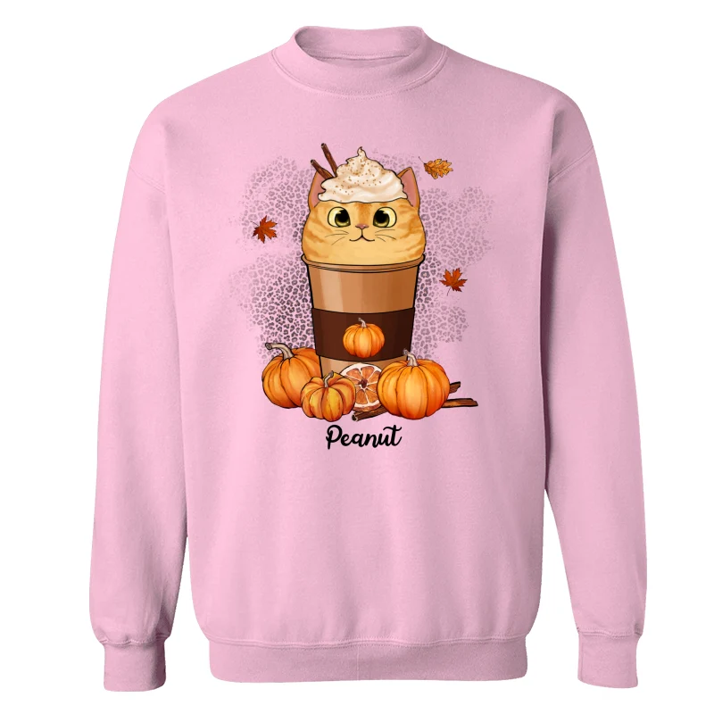 Cats In Pumpkin Spice Latte Fall Season Personalized Shirt - Image 19