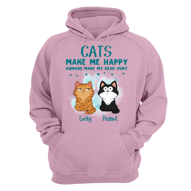 Cats Make Me Happy Funny Cats Expressions Personalized Shirt - Image 15