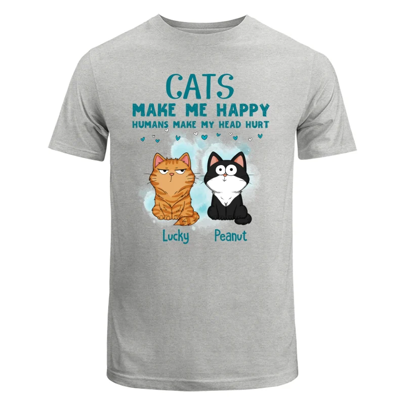 Cats Make Me Happy Funny Cats Expressions Personalized Shirt - Image 6