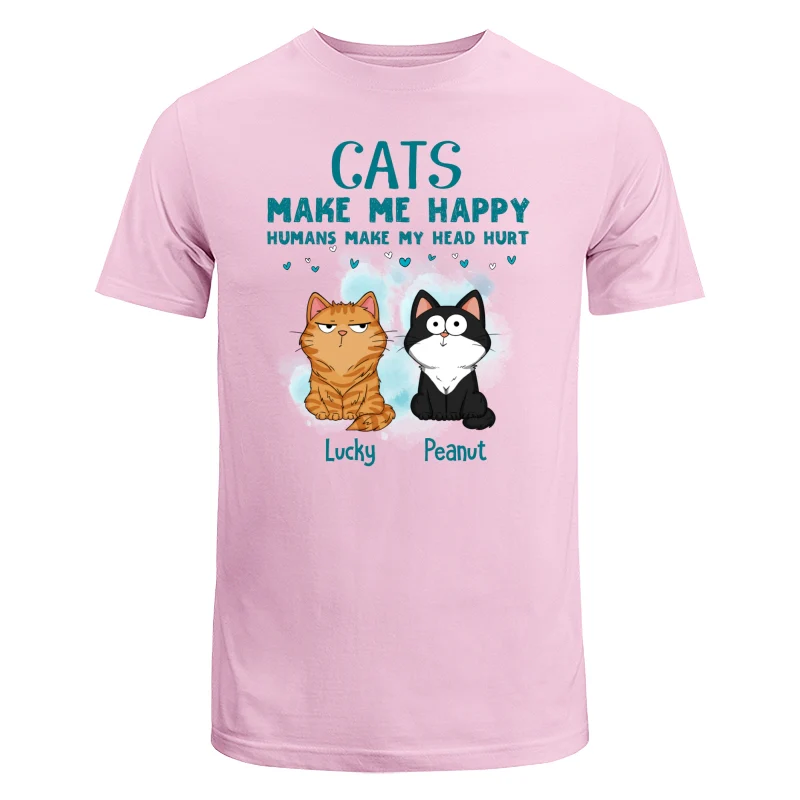 Cats Make Me Happy Funny Cats Expressions Personalized Shirt - Image 7