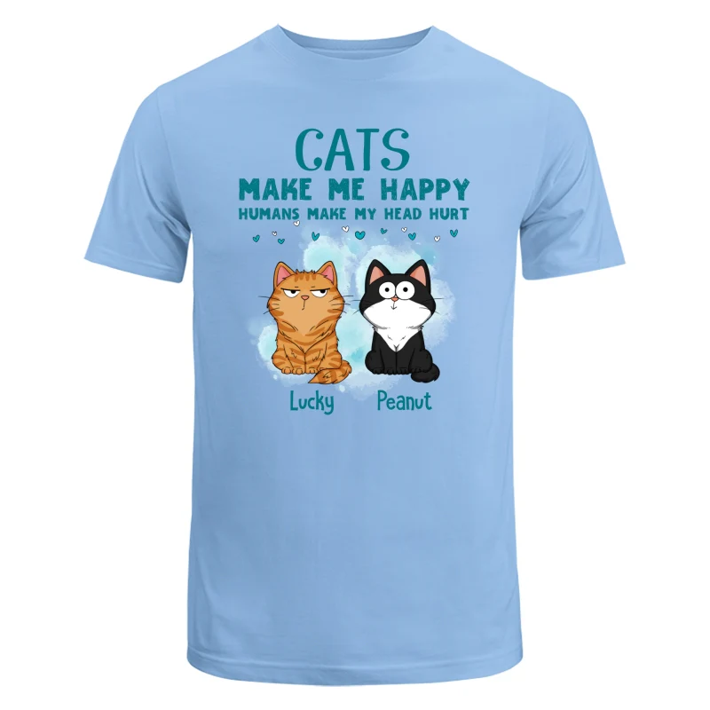 Cats Make Me Happy Funny Cats Expressions Personalized Shirt - Image 8