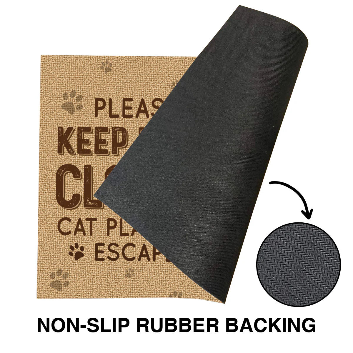 Cats Planning Escape Funny Personalized Doormat - Image 3