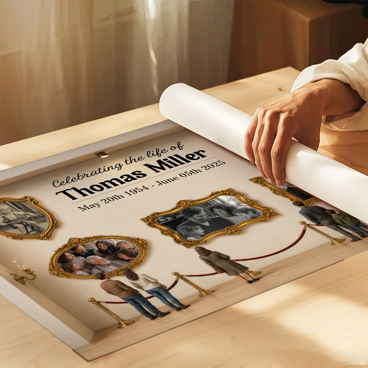 Celebrating The Life Of A Loved One 3D Museum - Personalized Poster - Memorial Sympathy Gift Remembrance Keepsake - Image 3