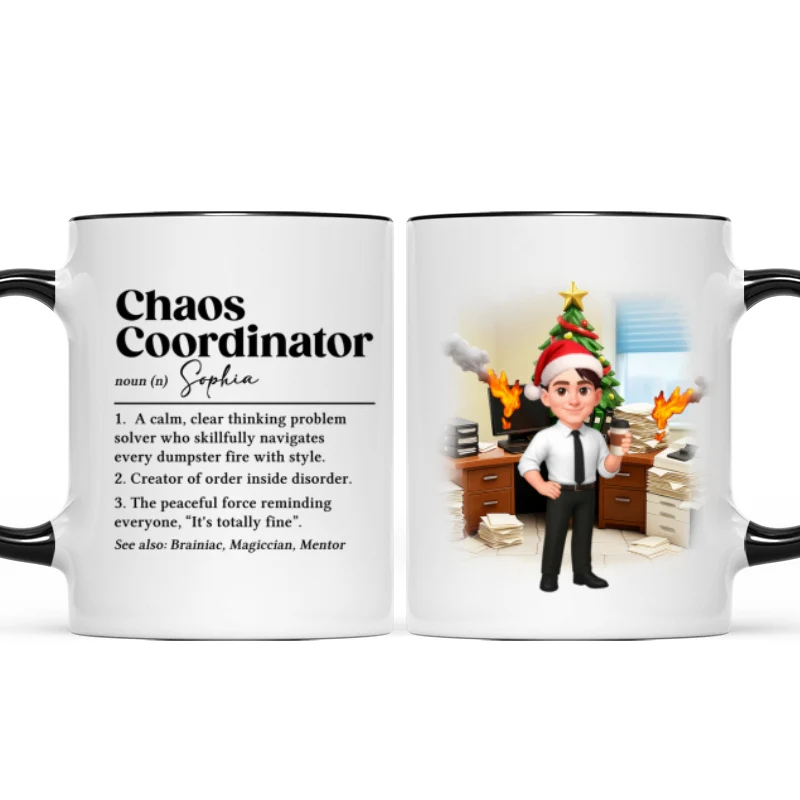 Chaos Coordinator Definition Office Humor - Personalized Mug - Christmas Gift for Coworkers, Husband, Wife, Daughter, Son, Friends - Image 10