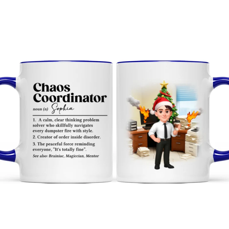Chaos Coordinator Definition Office Humor - Personalized Mug - Christmas Gift for Coworkers, Husband, Wife, Daughter, Son, Friends - Image 11