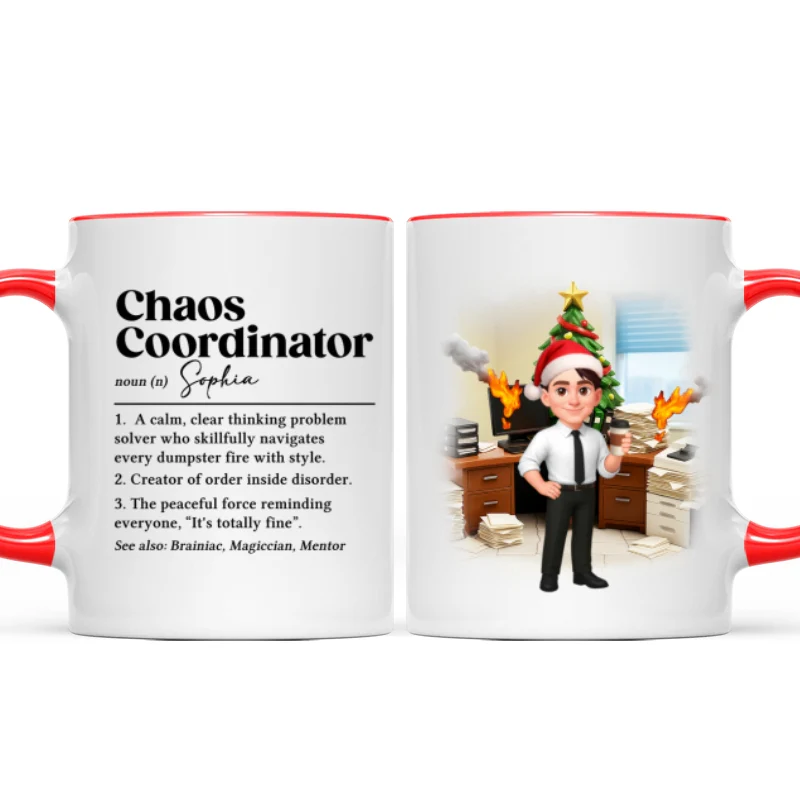Chaos Coordinator Definition Office Humor - Personalized Mug - Christmas Gift for Coworkers, Husband, Wife, Daughter, Son, Friends - Image 12