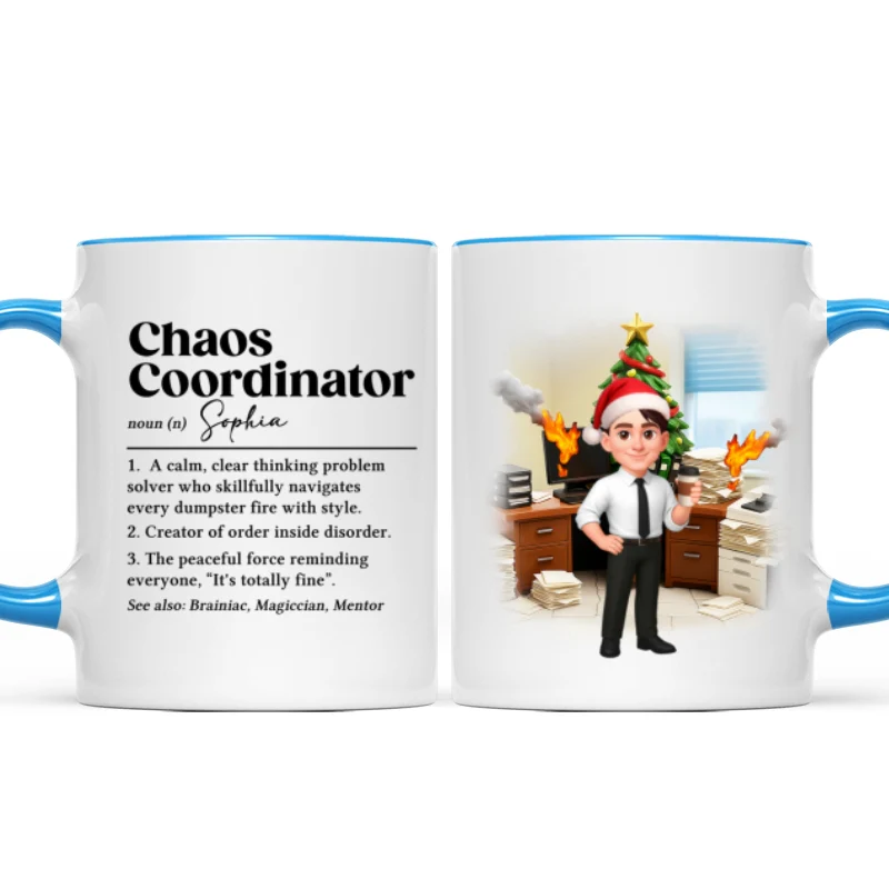 Chaos Coordinator Definition Office Humor - Personalized Mug - Christmas Gift for Coworkers, Husband, Wife, Daughter, Son, Friends - Image 13