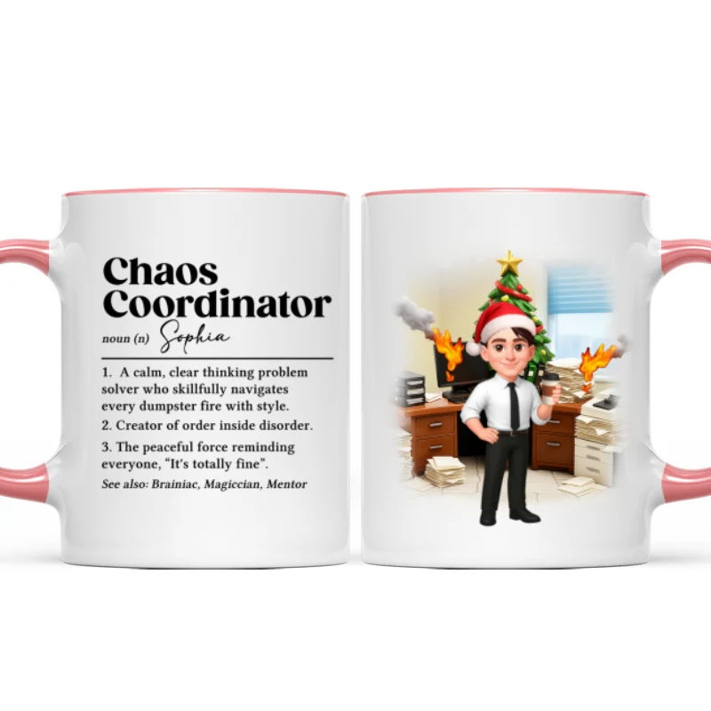 Chaos Coordinator Definition Office Humor - Personalized Mug - Christmas Gift for Coworkers, Husband, Wife, Daughter, Son, Friends - Image 14