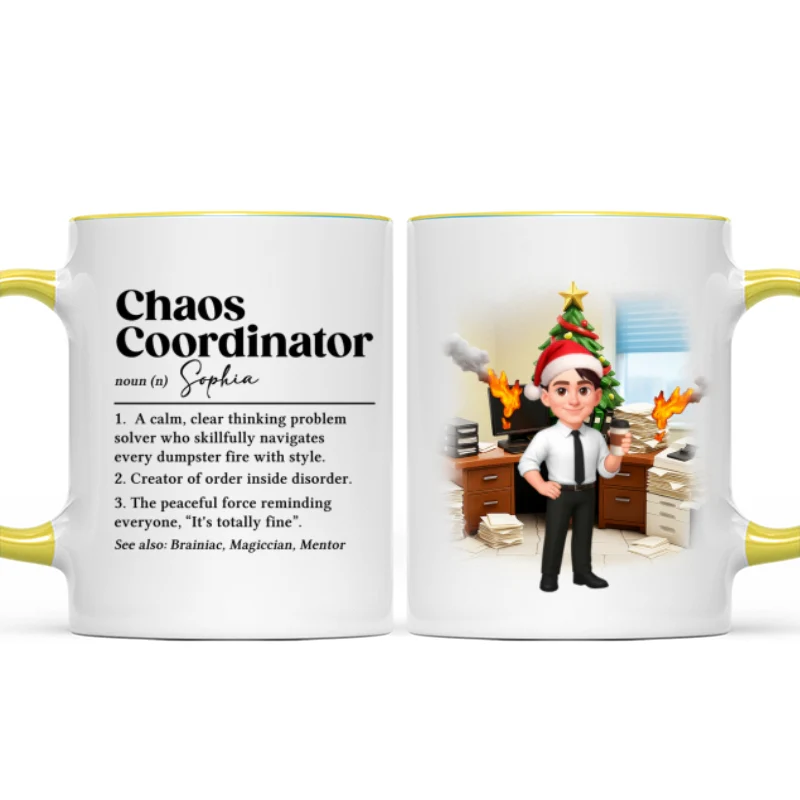 Chaos Coordinator Definition Office Humor - Personalized Mug - Christmas Gift for Coworkers, Husband, Wife, Daughter, Son, Friends - Image 15