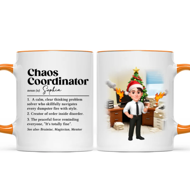 Chaos Coordinator Definition Office Humor - Personalized Mug - Christmas Gift for Coworkers, Husband, Wife, Daughter, Son, Friends - Image 16