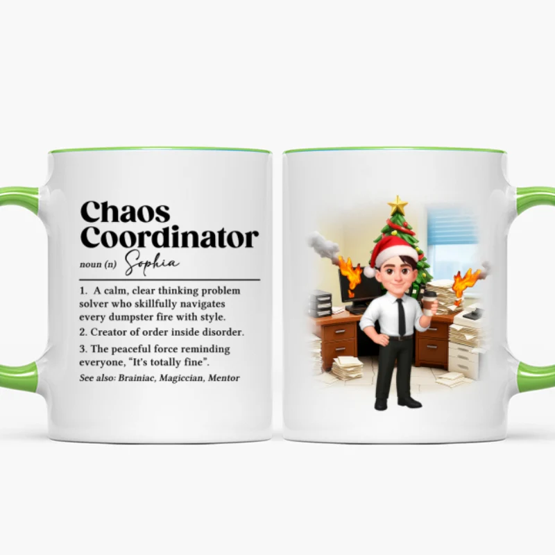 Chaos Coordinator Definition Office Humor - Personalized Mug - Christmas Gift for Coworkers, Husband, Wife, Daughter, Son, Friends - Image 17