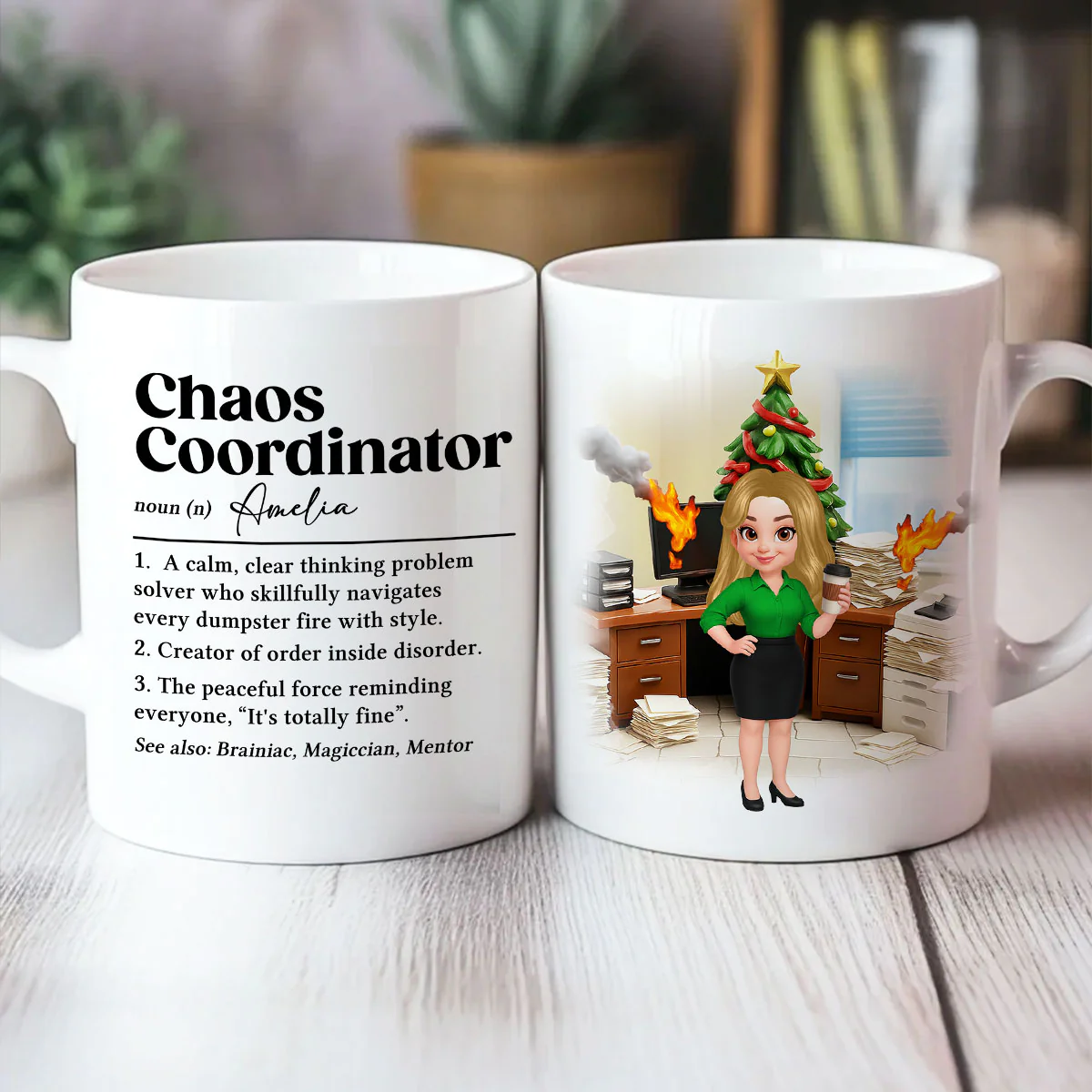 Chaos Coordinator Definition Office Humor - Personalized Mug - Christmas Gift for Coworkers, Husband, Wife, Daughter, Son, Friends - Image 7
