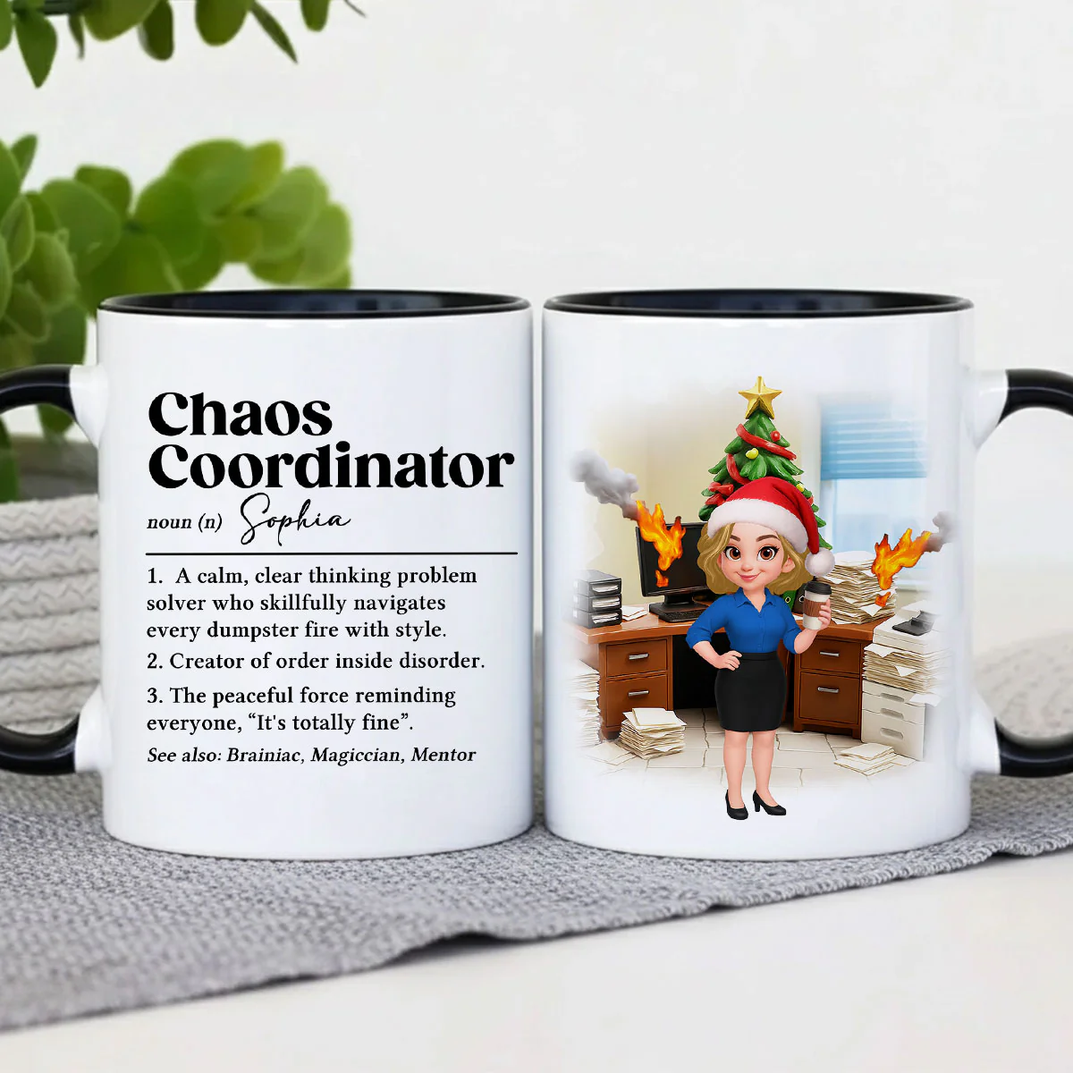 Chaos Coordinator Definition Office Humor - Personalized Mug - Christmas Gift for Coworkers, Husband, Wife, Daughter, Son, Friends - Image 8