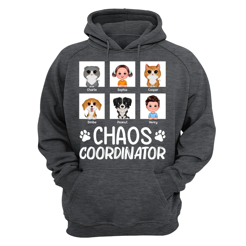 Chaos Coordinator Kids Dogs Cats Personalized Shirt - Image 13