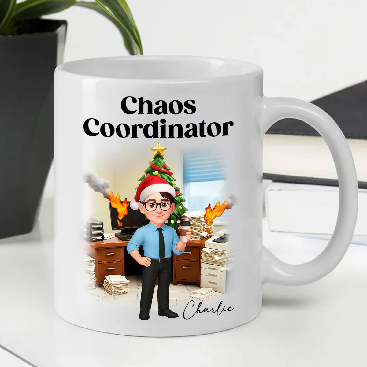 Chaos Coordinator Office Humor - Personalized Mug - Christmas Gift for Coworkers, Husband, Wife, Daughter, Son, Friends - Image 4