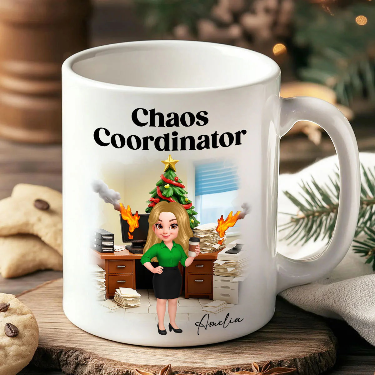 Chaos Coordinator Office Humor - Personalized Mug - Christmas Gift for Coworkers, Husband, Wife, Daughter, Son, Friends - Image 5