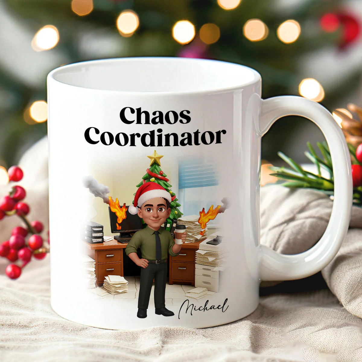 Chaos Coordinator Office Humor - Personalized Mug - Christmas Gift for Coworkers, Husband, Wife, Daughter, Son, Friends - Image 6