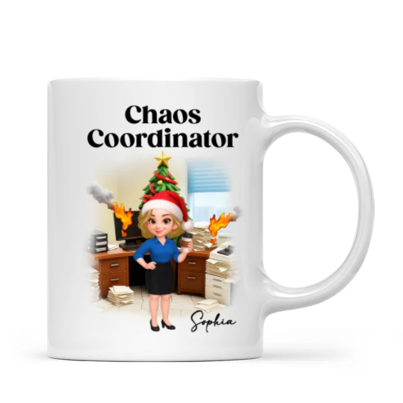 Chaos Coordinator Office Humor - Personalized Mug - Christmas Gift for Coworkers, Husband, Wife, Daughter, Son, Friends - Image 9