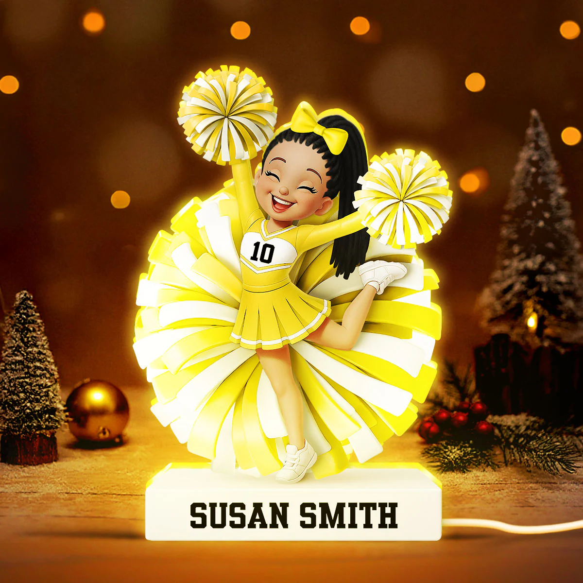Cheerleader Girl 3D Effect - Personalized Light Box - Christmas Gift for Teen Girl Daughter - Image 6