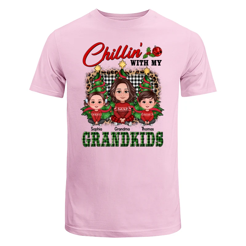 Chillin‘ With My Grandkids Crossed Legs Grandma Grandkids Personalized Shirt - Image 7