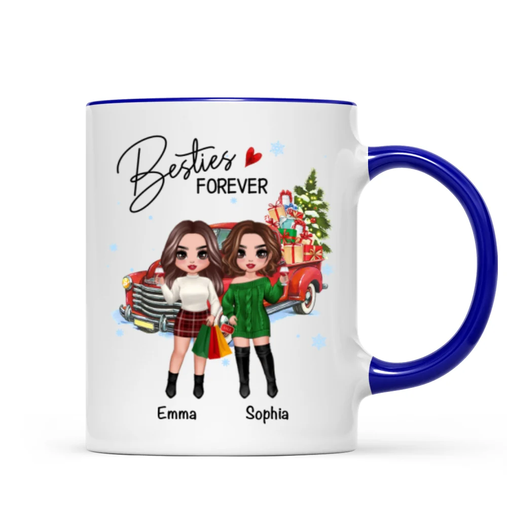 Christmas Best Friends Sisters Gifts Car Personalized Mug - Image 3