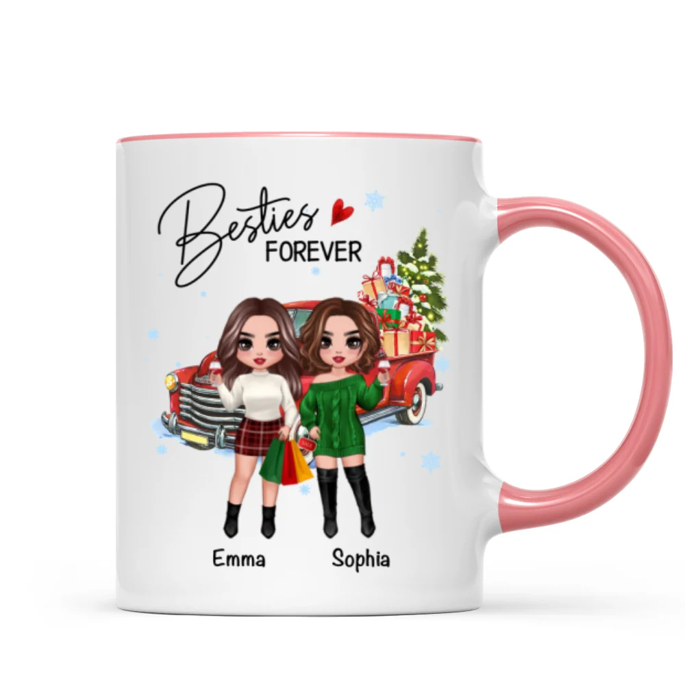 Christmas Best Friends Sisters Gifts Car Personalized Mug - Image 6