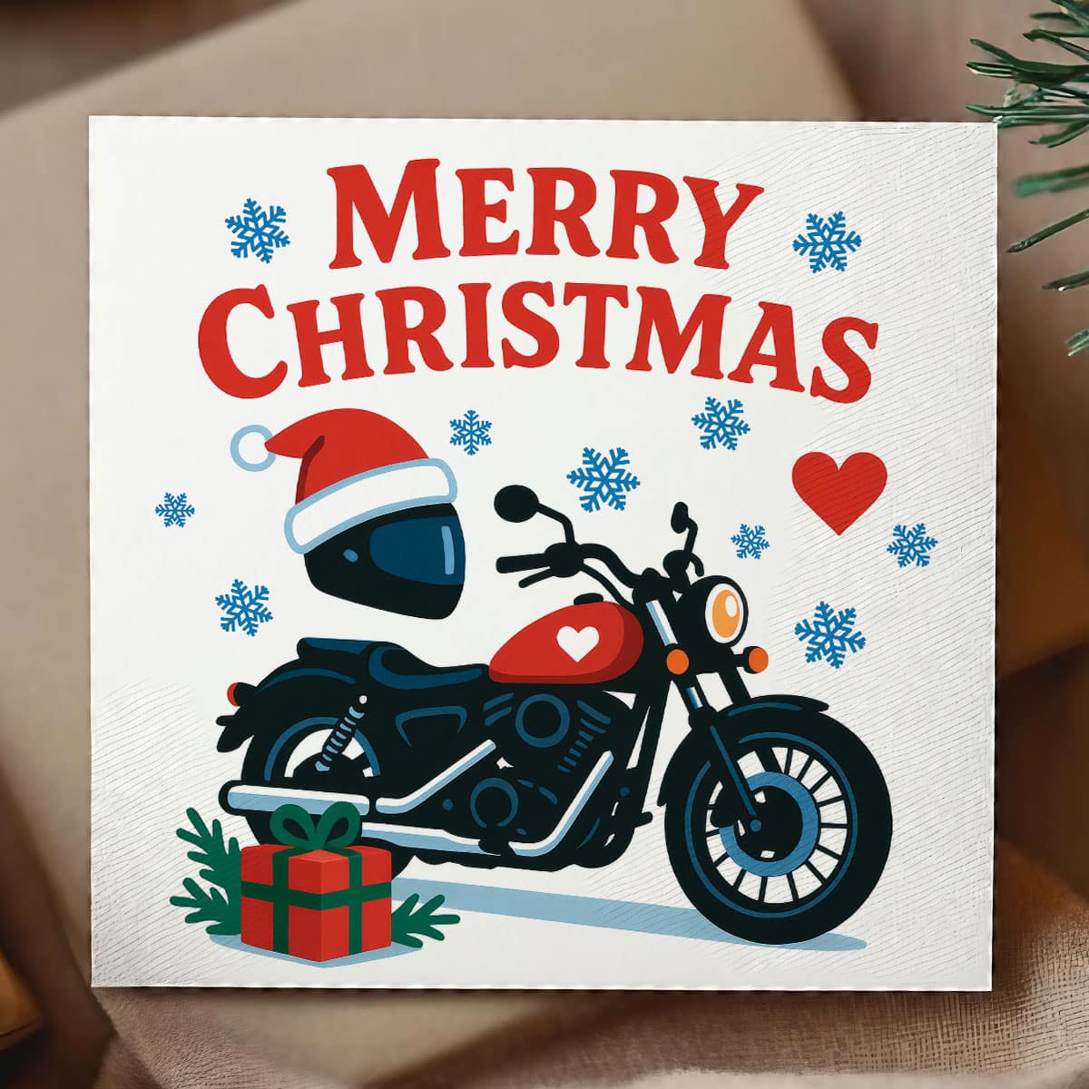 Christmas Biker Couple Card - Image 10