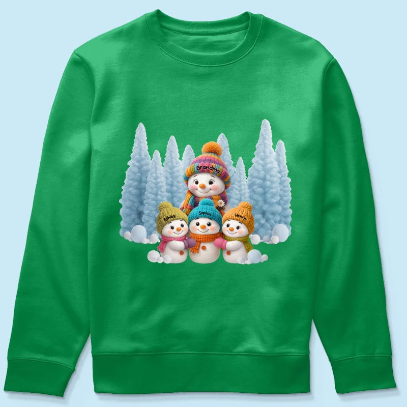 Christmas Blue Vibe Snowman Grandma - Personalized Sweatshirt - Christmas Gift for Grandma - Image 20