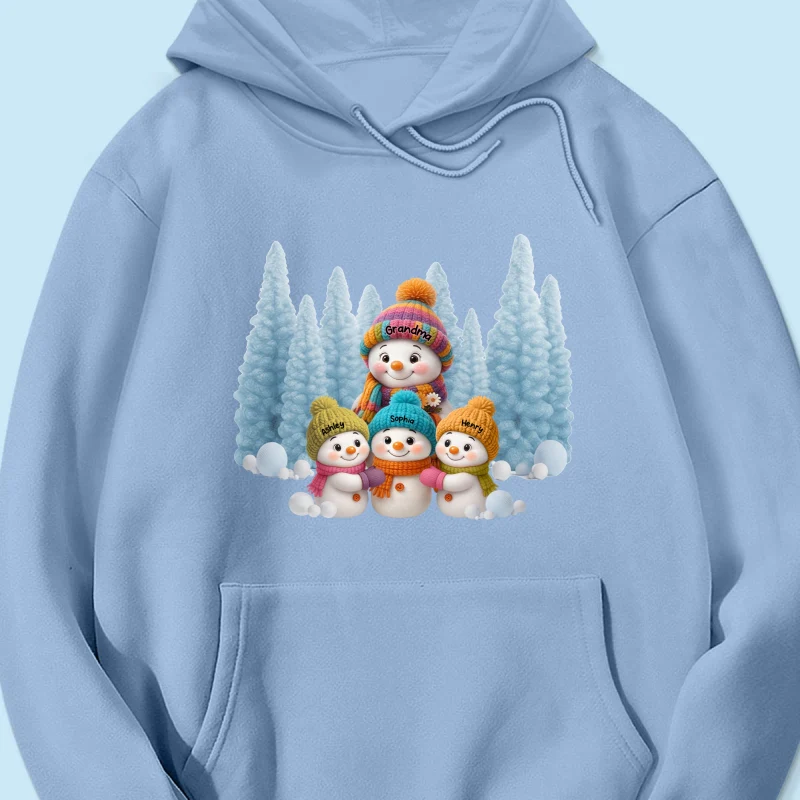 Christmas Blue Vibe Snowman Grandma - Personalized Sweatshirt - Christmas Gift for Grandma - Image 34