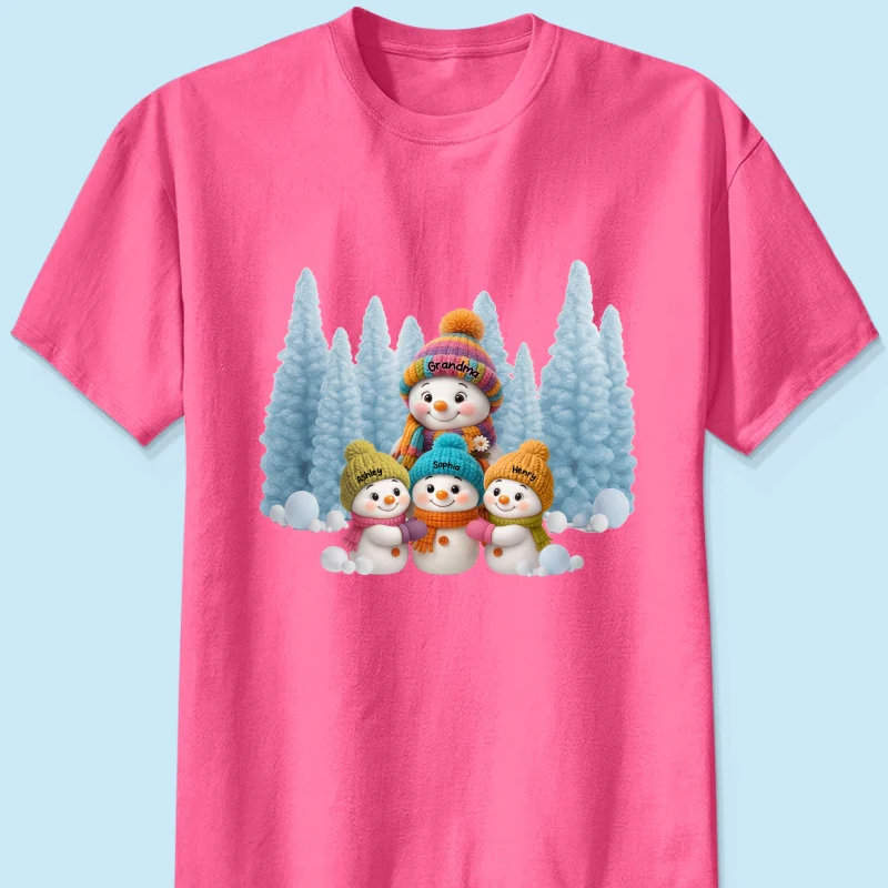 Christmas Blue Vibe Snowman Grandma - Personalized Sweatshirt - Christmas Gift for Grandma - Image 47