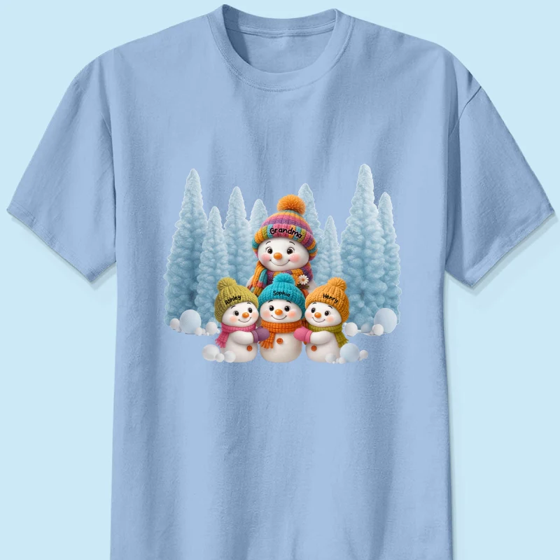 Christmas Blue Vibe Snowman Grandma - Personalized Sweatshirt - Christmas Gift for Grandma - Image 52