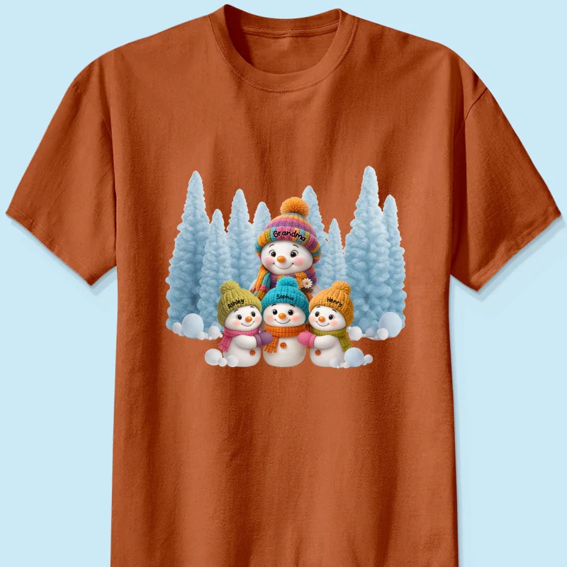 Christmas Blue Vibe Snowman Grandma - Personalized Sweatshirt - Christmas Gift for Grandma - Image 57