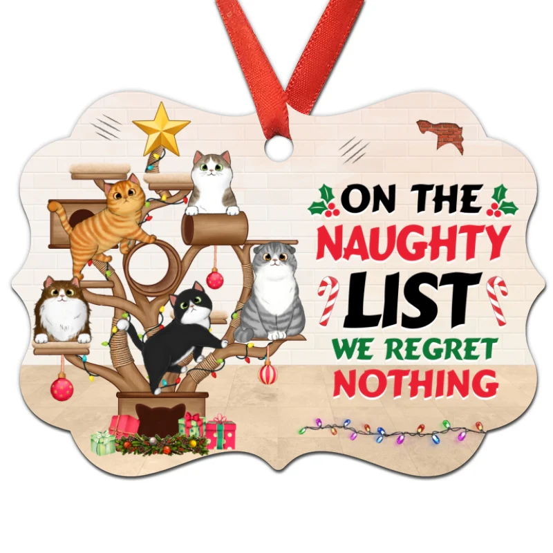 Christmas Cat Tower Personalized Christmas Ornament - Image 3