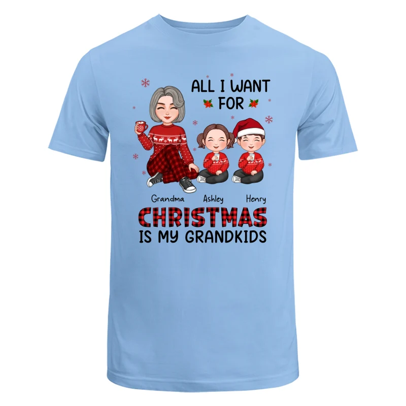 Christmas Cute Grandma All I Want For Christmas Is My Grandkids Personalized Shirt - Image 8