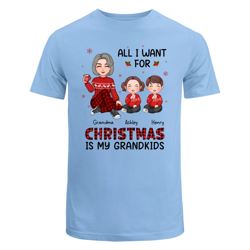 Christmas Cute Grandma All I Want For Christmas Is My Grandkids Personalized Shirt - Image 8