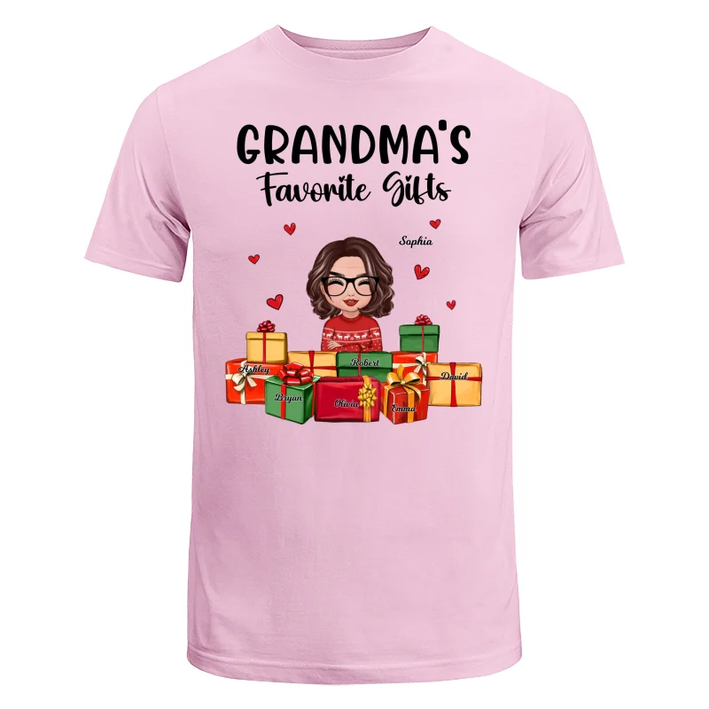 Christmas Cute Grandma Favorite Gifts Grandkids Names Personalized Shirt - Image 7