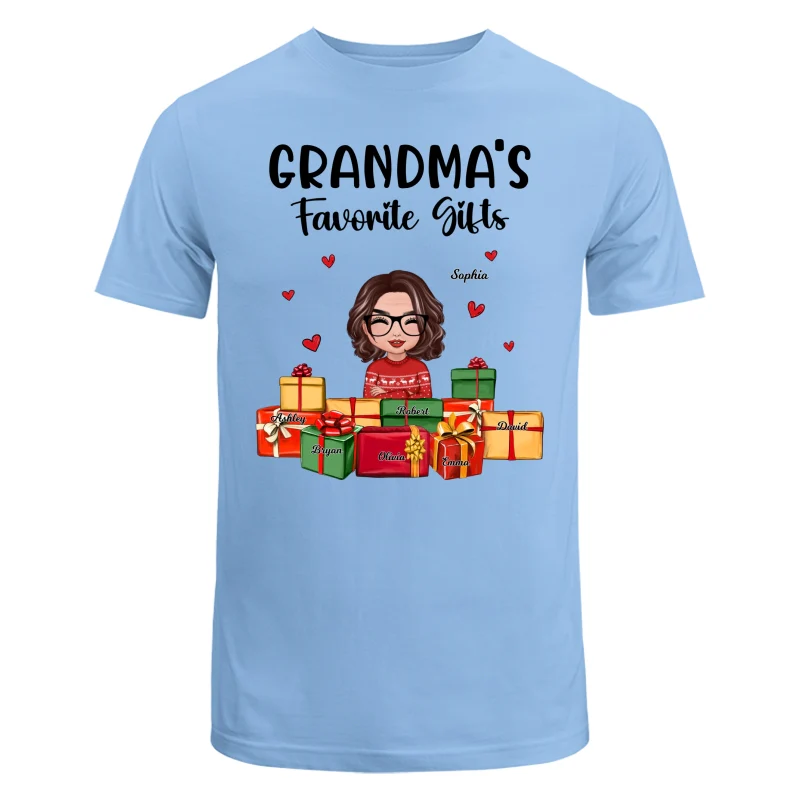 Christmas Cute Grandma Favorite Gifts Grandkids Names Personalized Shirt - Image 8